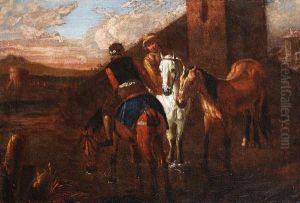 Umkreis - Reitergruppe by Pieter van Bloemen