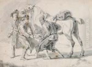 Nella Fucina Del Maniscalco by Pieter van Bloemen