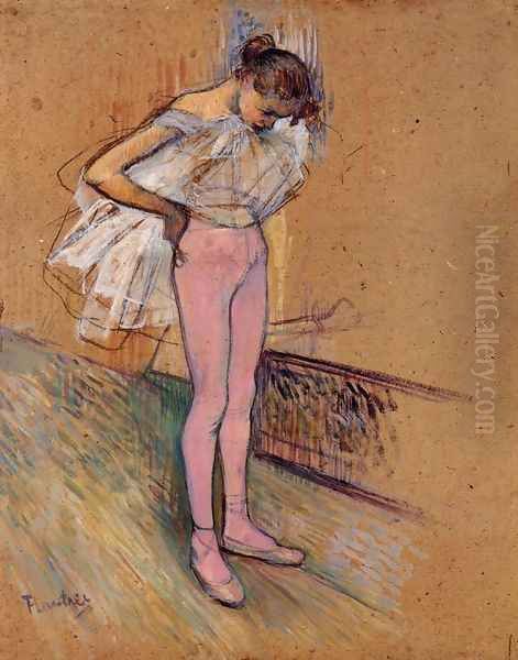 Dancer Adjusting Her Tights - view 1