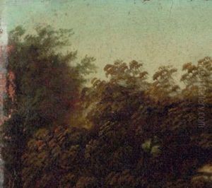 An Italianate Landscape With Peasants On A Path by Pieter van Bloemen