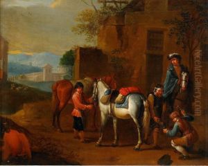 Hos Hovslagaren by Pieter van Bloemen