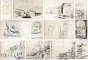 A Highly Important Album Of 255 
Drawings On 124 Sheets, Predominantly Views Of Rome And Its Surroundings