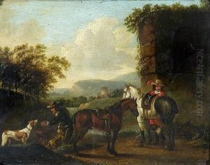 Hunting Party Resting by Pieter van Bloemen