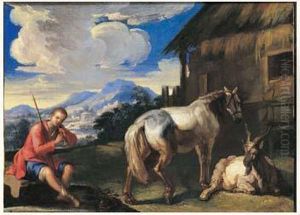 Jeune Patre Musicien by Pieter van Bloemen