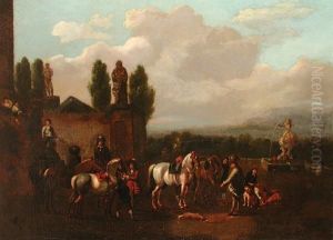 La Partenza Per La Caccia by Pieter van Bloemen