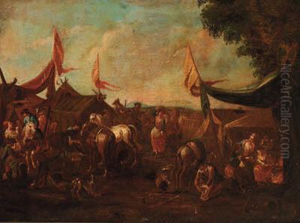 A Cavalry Encampment - view 1
