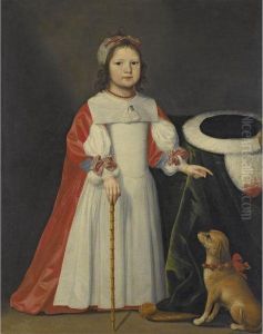 Portrait Of A Boy With A Dog