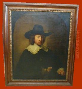 Portrait De Son Ami Rembrandt by Cornelius Jonson