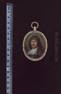 A Gentleman, Wearing Black
Doublet And White Lace Collar With Tassels, His Long Dark Hair Curled by Cornelius Jonson