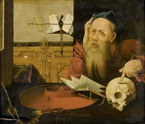 Saint Hieronymus In His Study. by Joos Van Cleve