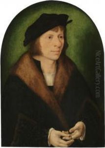 Portrait Of A Man, Half Length, In A Black Cap And A Fur-trimmedcoat