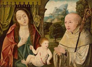 Maria Con Il Bambino E Un Santo Abate