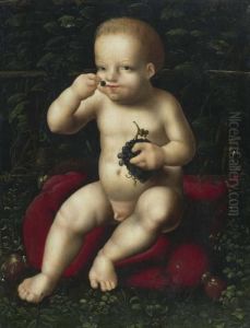 The Infant Jesus With Grapes. Circa 1525-30.