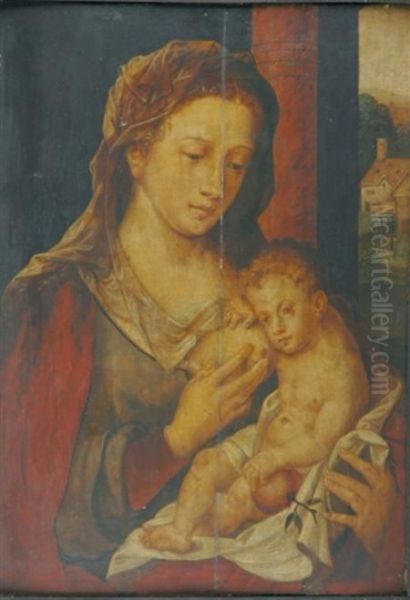 Madonna And Child Before A Window - view 1