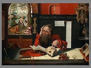 Dargestellt Ist Der Hl. Hieronymus by Joos Van Cleve