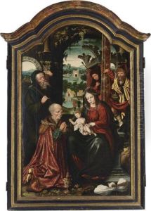 A Triptych: by Joos Van Cleve