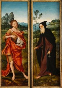 " San Giovanni Battista " E " Sant'antonio Abate Eremita " by Joos Van Cleve