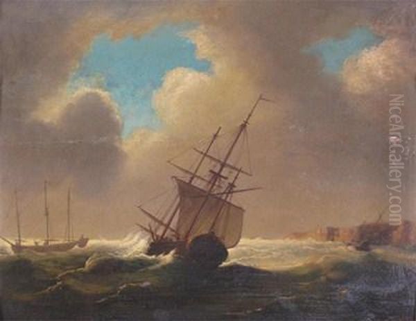 A Ship In Distress Off The Coast - view 1