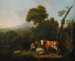 Herdinna Vid Kalla by Adrian Van De Velde