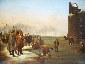 Adriaen, D'apres, L'amusement Sur La Glace