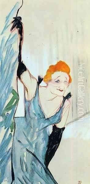Yvette Guilbert Taking a Curtain Call - view 1