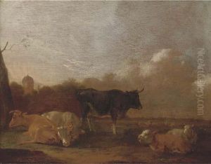Cattle Resting In A Landscape Cattle Resting In A Landscape