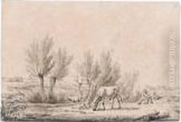 Landscape With Resting Shepherds And Their Flocks - view 1