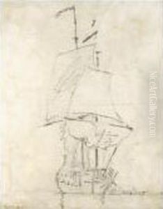 A Man-o'-war, With A Rowing Boat Alongside A Man-o'-war, With A Rowing Boat Alongside