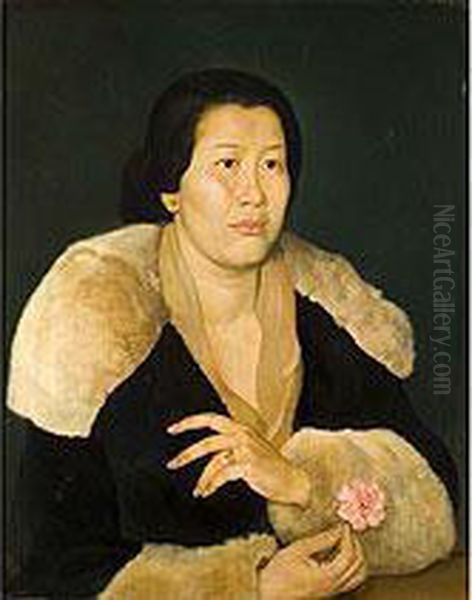 Portrait Einer Asiatischen Dame
Ol Auf Leinwand. - view 1