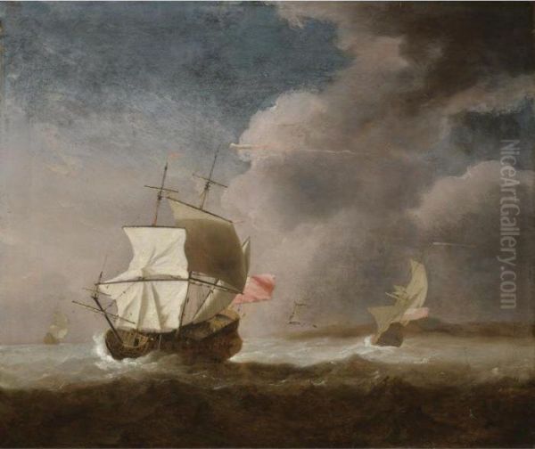 English Men-of-war In A Stiff Breeze - view 1