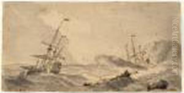 Shipping On A Rough Sea - view 1