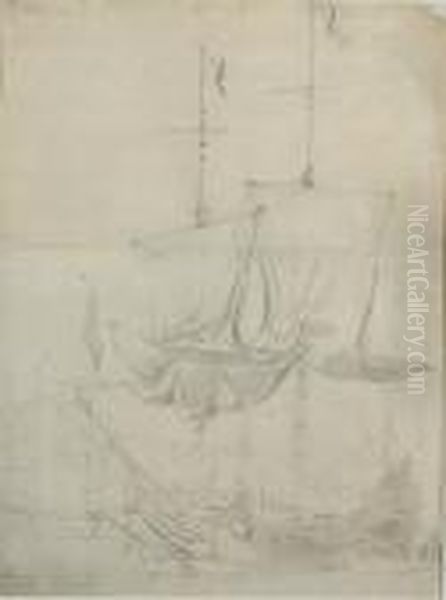 Ship With Furled Sails - view 1