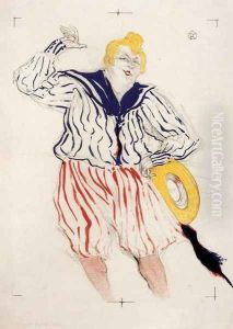 The Sailor's Sopng, at the 'Star', Le Havre by Henri De Toulouse-Lautrec