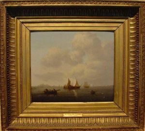 Fishing Boats Along Shore by Willem van de, the Elder Velde