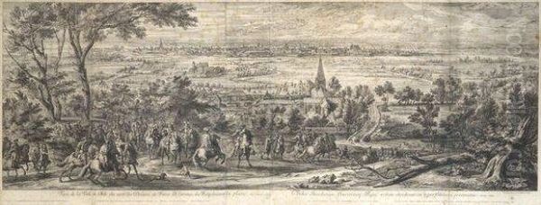 Veue De La Ville De L'isle Du Coste Du Prieure De Fives, L'armee Du Roy Devant La Place - view 1