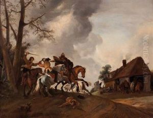 "der Uberfall" by Adam Frans van der Meulen