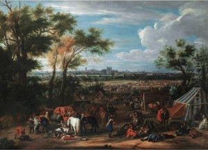L'armee De Louis Xiv Devant Tournai by Adam Frans van der Meulen