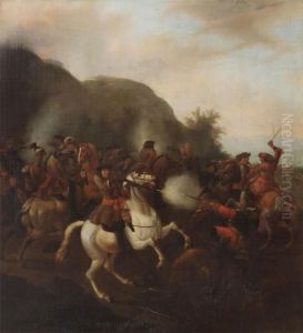 Cavalry Battle by Adam Frans van der Meulen