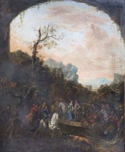 Landscape With Stag Hunt