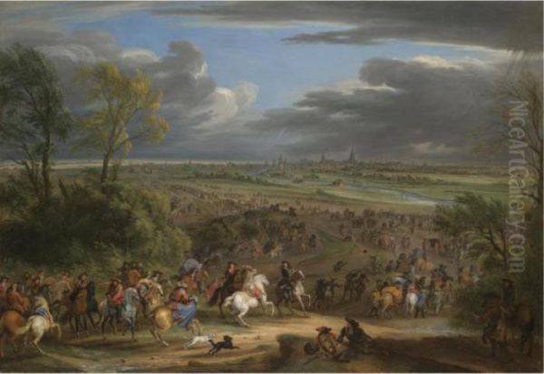 The French Army Advancing Towards Courtrai - view 1