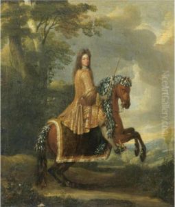 An Equestrian Portrait Of An Elector by Adam Frans van der Meulen