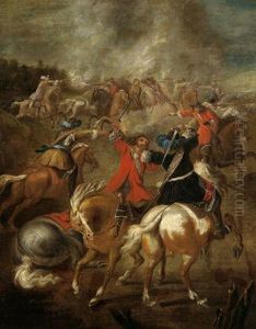 Combattimento Di Cavalleria by Adam Frans van der Meulen