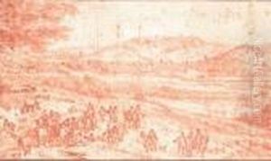 Scene De Retour De Chasse by Adam Frans van der Meulen
