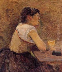 At Gennelle, Absinthe Drinker by Henri De Toulouse-Lautrec