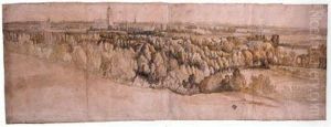 A Panoramic View Of The City Of
Arnhem Seen From The North With Thechurches Of Saint Eusebius And Saint
Jan Or Walburgis To Theleft by Adam Frans van der Meulen