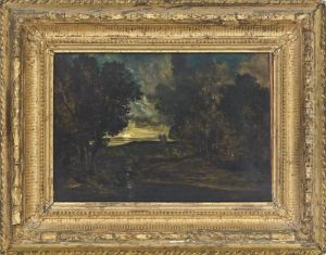 A Moonlit River Landscape