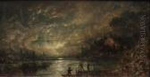 Moonlit River
Scene With Fishermen by Aert van der Neer