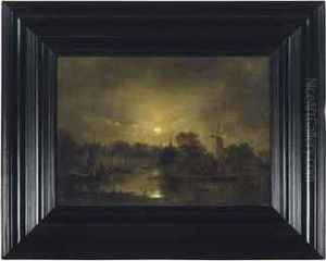 A Town By A Moonlit River A Town By A Moonlit River