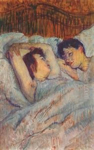 In Bed by Henri De Toulouse-Lautrec