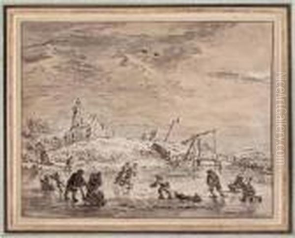 Winterlandschaft Mit Personenstaffage - view 1